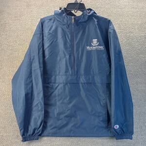 Champion Housatonic Community College Windbreaker Mens M Navy Half Zip Jacket